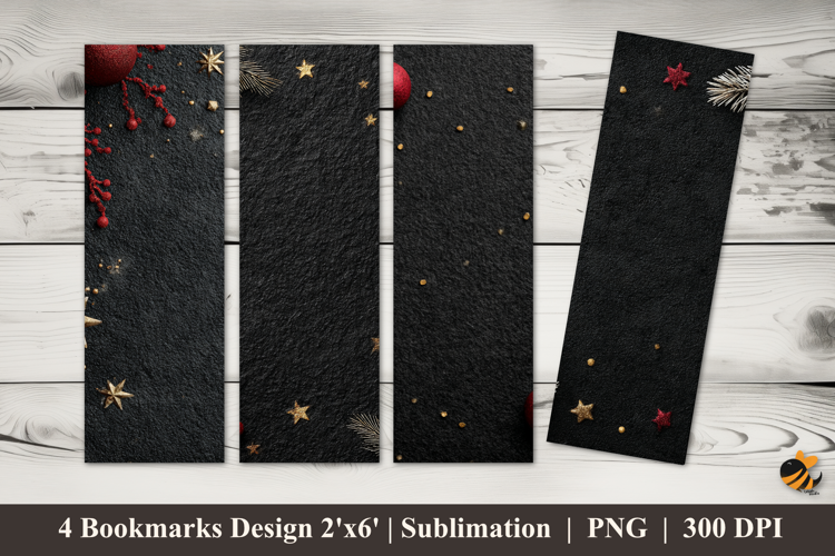 Black Velvet Frame Bookmarks Sublimation Design