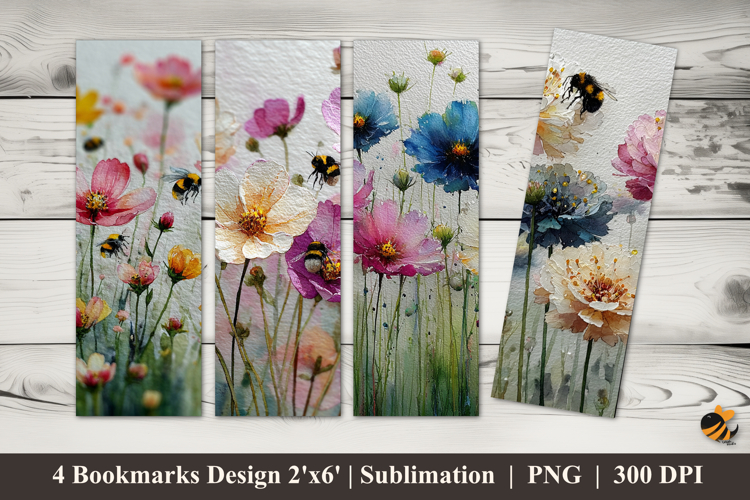 Morning Blossom Bookmarks Sublimation Design