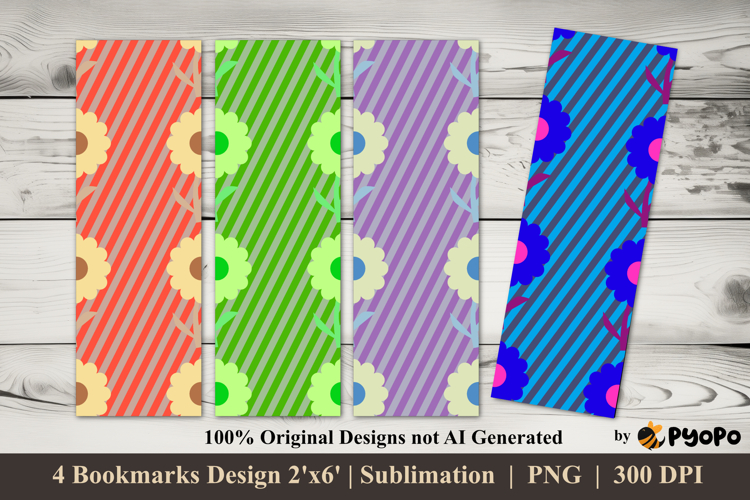 Sunny Bloom Bookmarks Sublimation Design