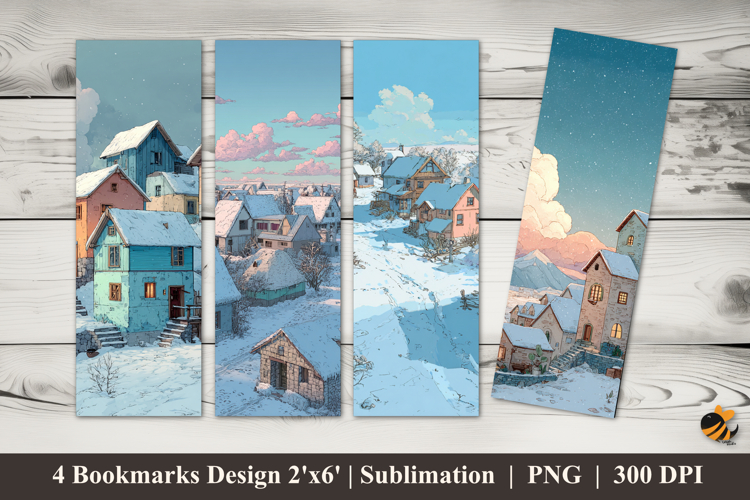 Winter Life Bookmarks Sublimation Design