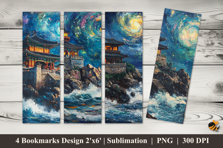 Coastal House Bookmarks Sublimation Design