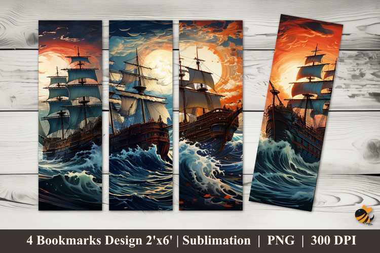 Night Sailor Bookmarks Sublimation Design