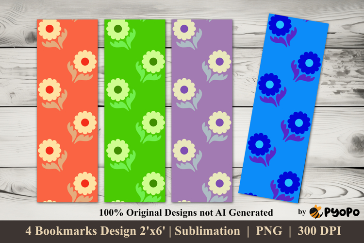 Sunny Bloom Bookmarks Sublimation Design