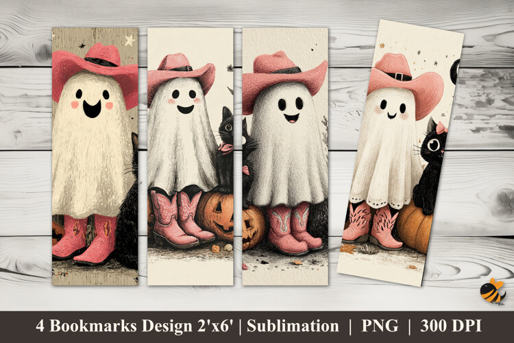 Spooky Night Bookmarks Sublimation Design example image 1