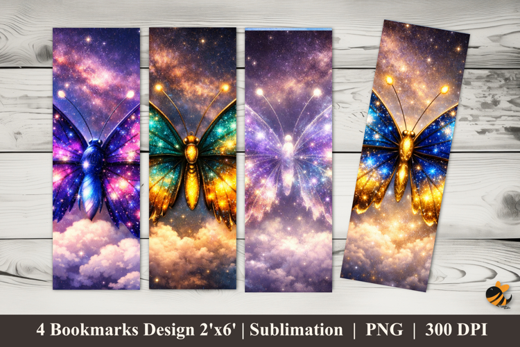 Amazing Butterflies Bookmarks Sublimation Design
