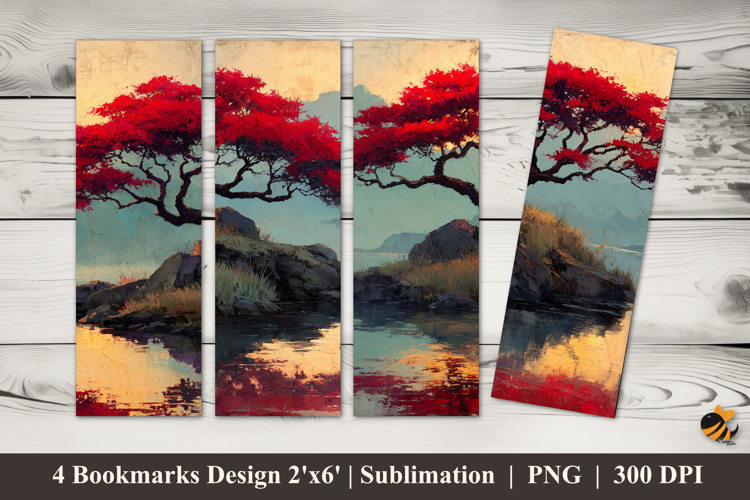 Coolness of the Lake Bookmarks Sublimation Design