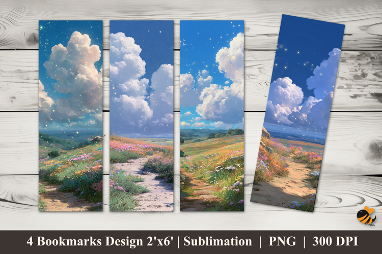 Dreamy Landscape Bookmarks Sublimation Design