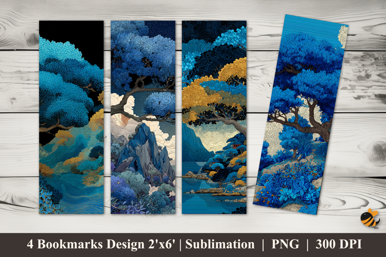 Big Lush Tree Bookmarks Sublimation Design