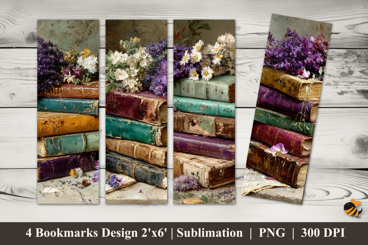 Vintage Illustration Bookmarks Sublimation Design