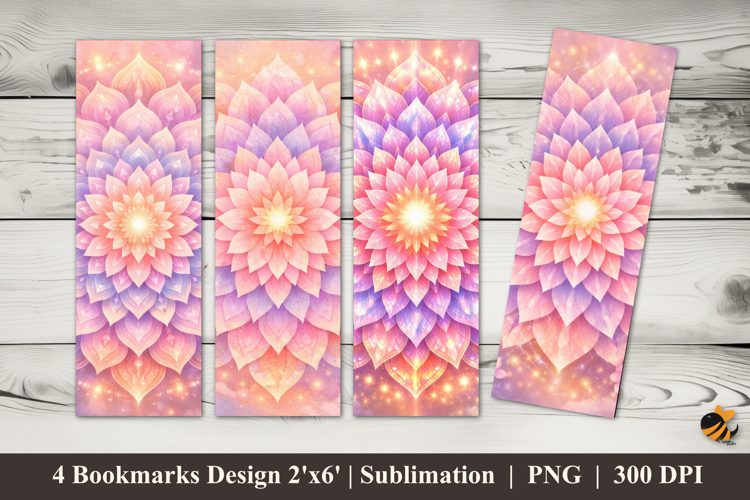 Floral Infinity Bookmarks Sublimation Design