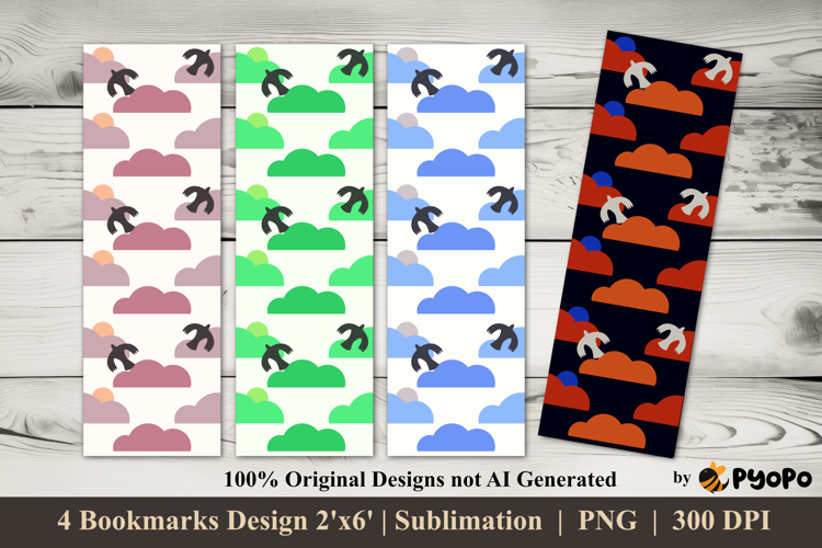 Sky Melody Bookmarks Sublimation Design