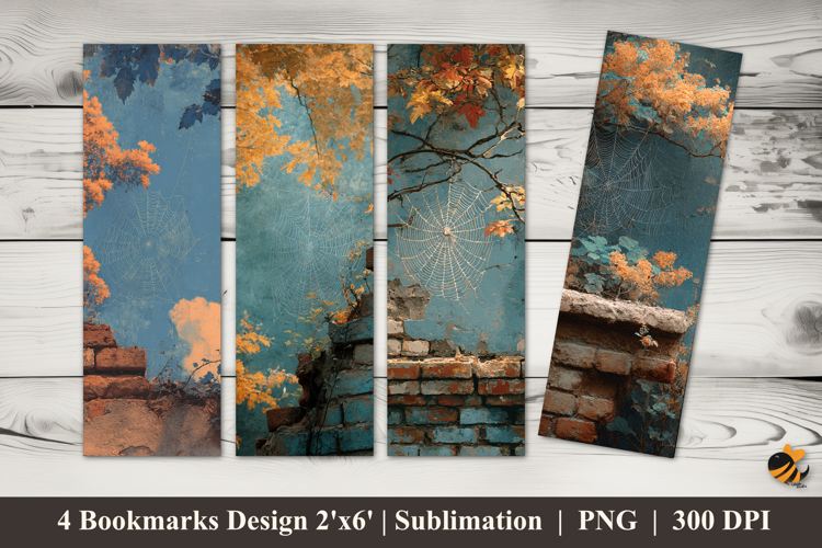 Old Building Bookmarks Sublimation Design