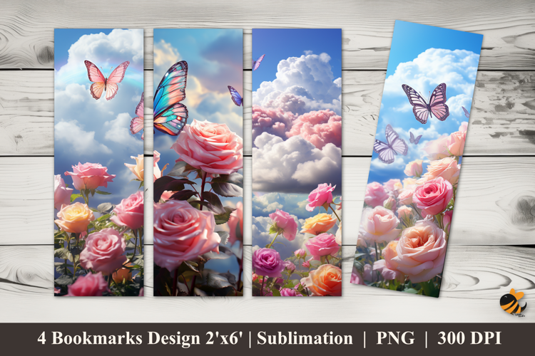 Butterfly Love Bookmarks Sublimation Design