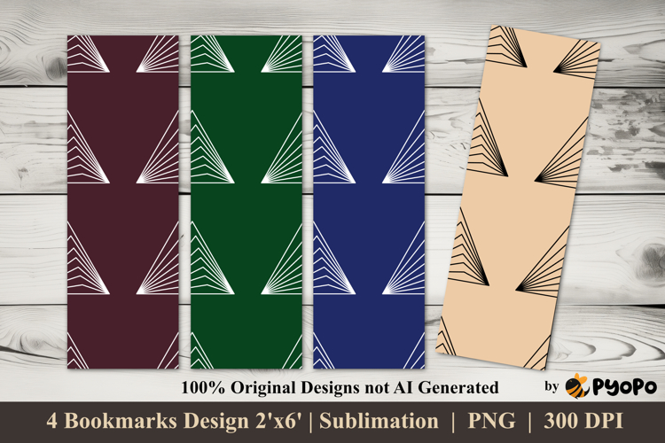 Triangle Echo Bookmarks Sublimation Design