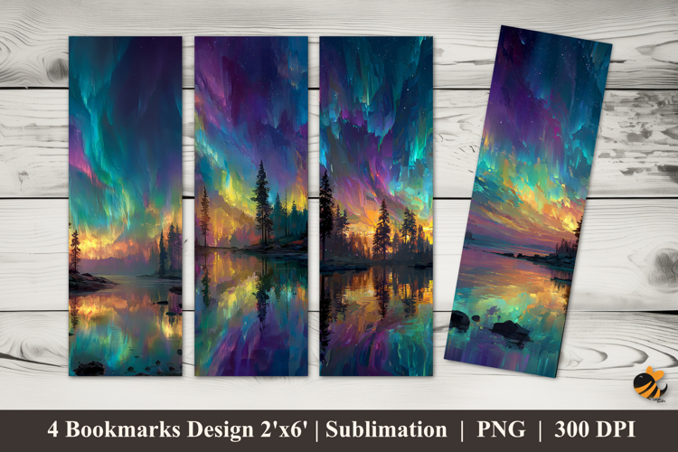 Symphony Aurora Bookmarks Sublimation Design