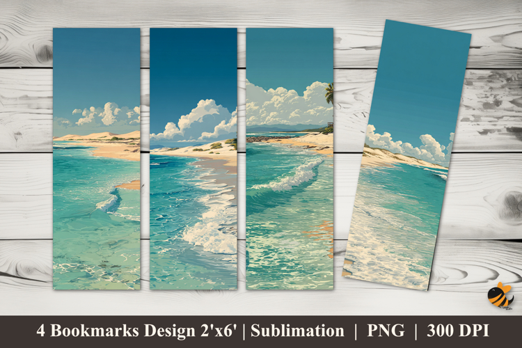 Harmony Beach Bookmarks Sublimation Design