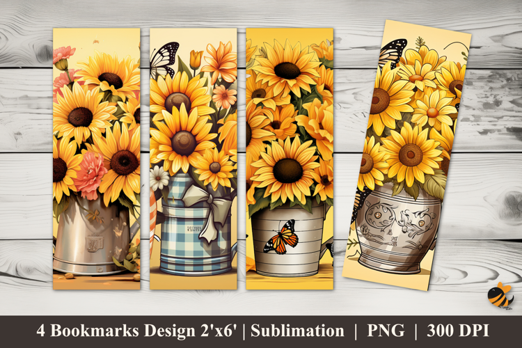 Cheerful Bloom Bookmarks Sublimation Design