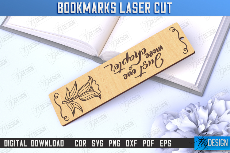 Laser-Engraved Bookmark | Book Marker | Page Holder | CNC example image 1