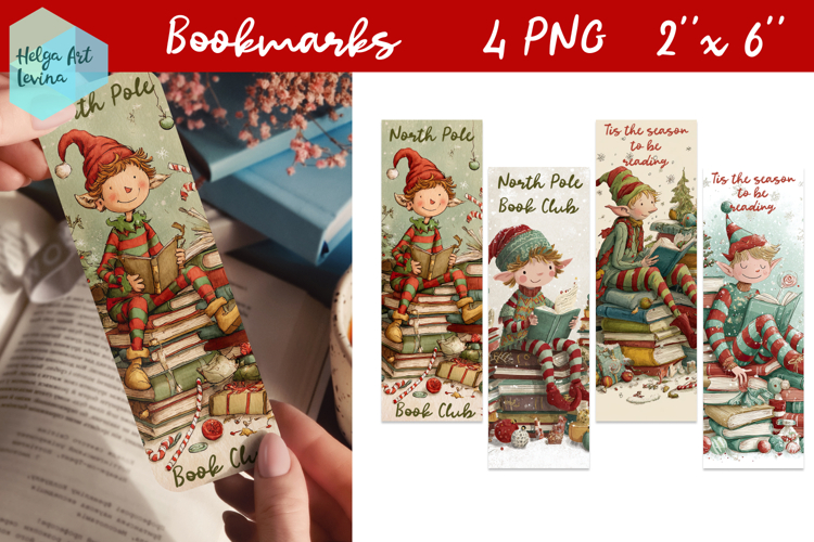 Christmas Book Club, Bookmarks PNG