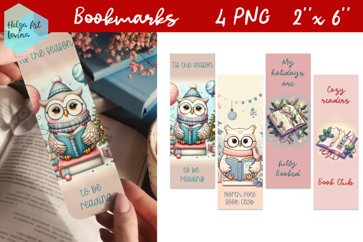 Christmas Book Club, Bookmarks PNG