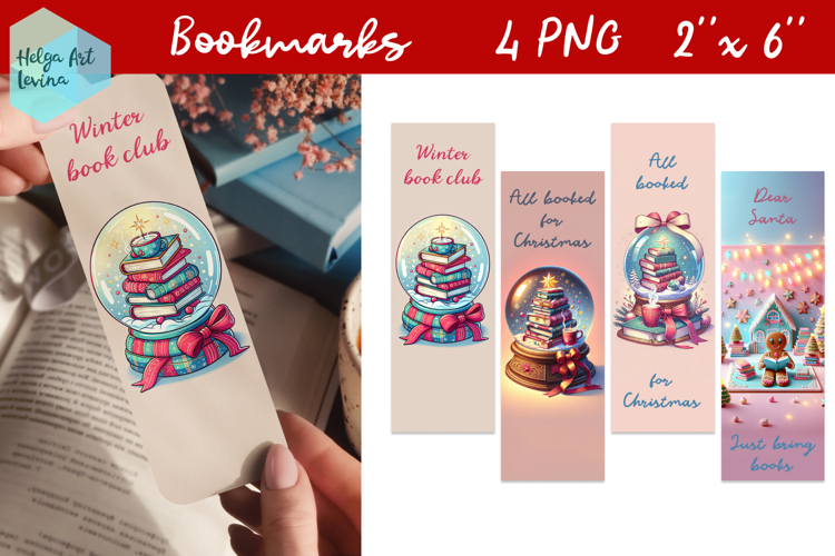Christmas Book Club, Bookmarks PNG