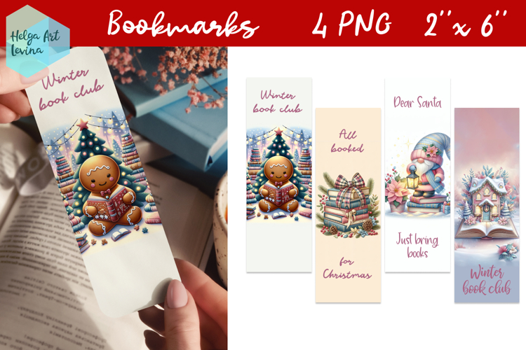 Christmas Book Club, Bookmarks PNG