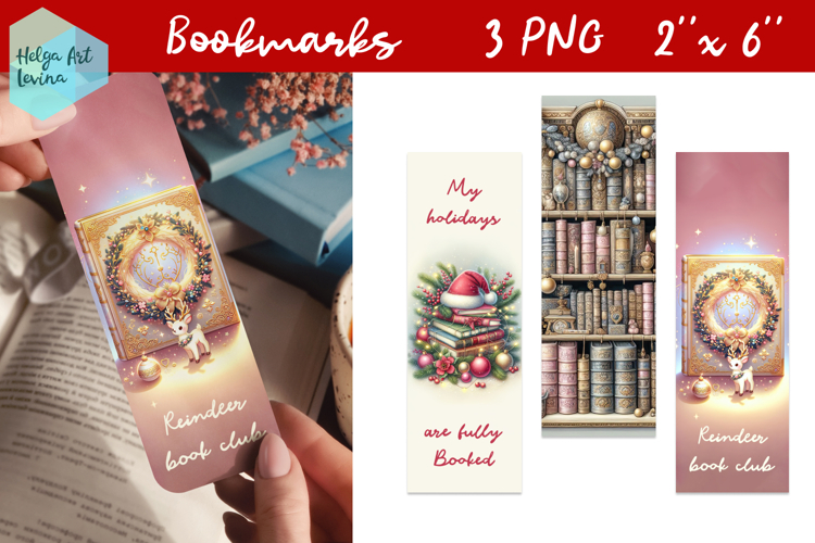 Christmas Book Club, Bookmarks PNG