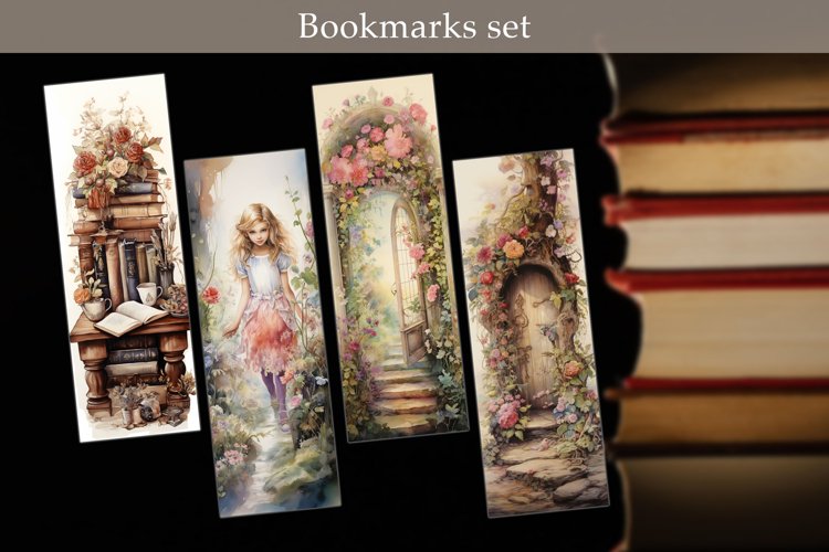 Fairy door bookmark design Forest printable (3333684)