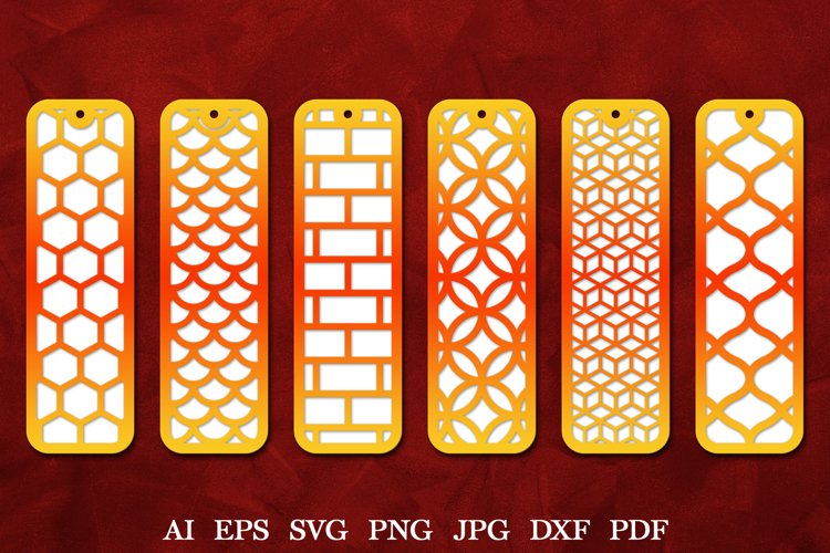 Paper Cut Bookmarks SVG Laser Cut Bookmarks Template