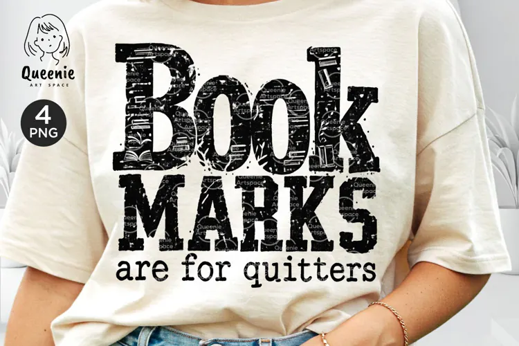 Sarcastic Bookmarks Are For Quitters Funny Bookish Typograph