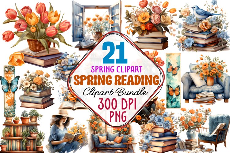 books Clipart, Books Clipart Bundle, Books Clipart Png