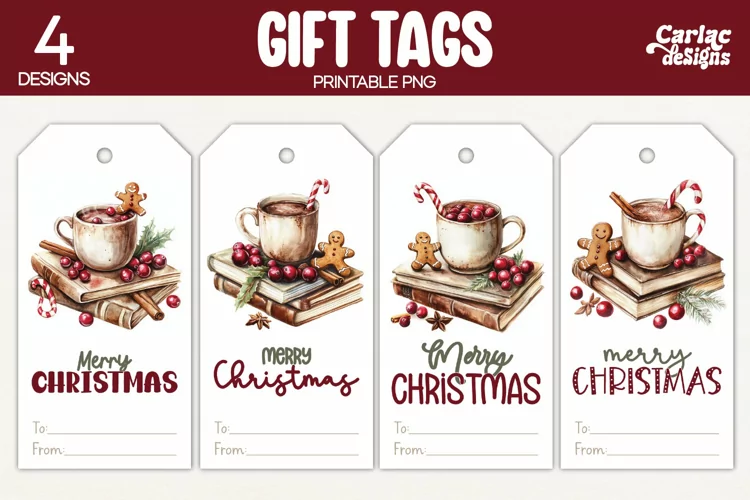 Christmas Gift Tags, Merry Christmas Printable Tags