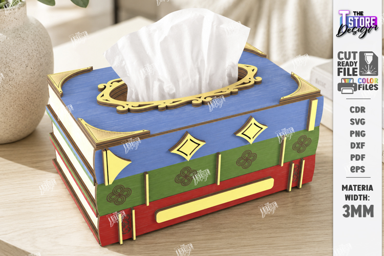 Books Home Decor Laser Cut | Wooden Book Napkin Holder Laser