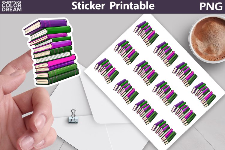 Books Sticker Printable | Teacher Sticker example image 1