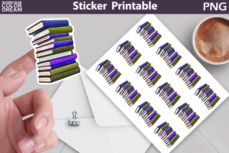 Books Sticker Printable | Teacher Sticker example image 1