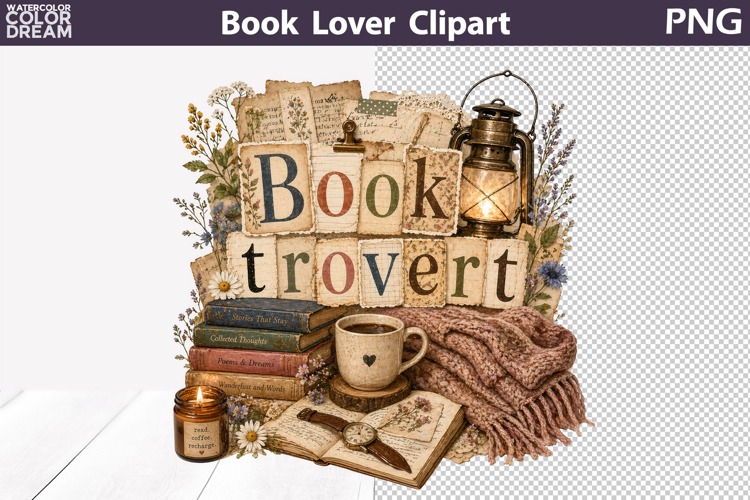 Book Lover Clipart | Book Quotes Sublimation