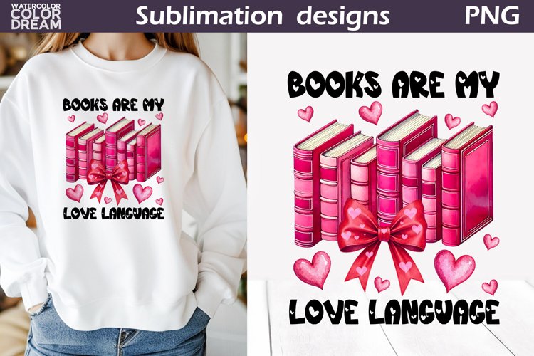 Books Valentine Sublimation | Pink Book Valentine