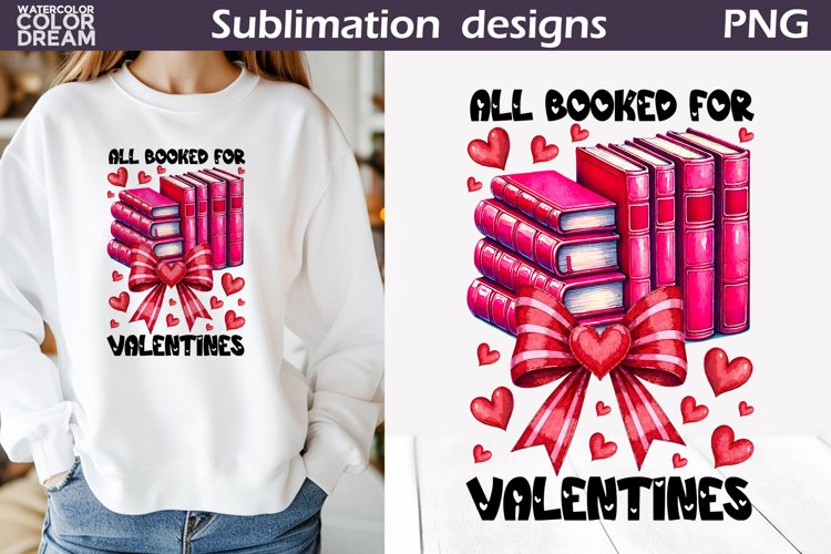 Books Valentine Sublimation | Pink Book Valentine