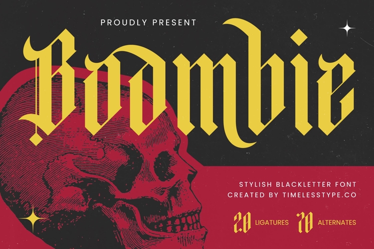 Boombie - Stylish Blackletter Font