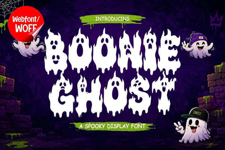 Boonie Ghost Webfont Spooky Halloween Display Web Design