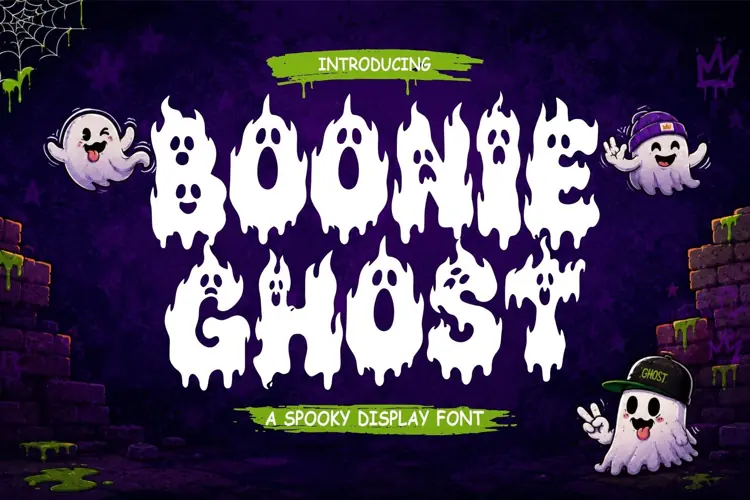 Boonie Ghost Spooky Halloween Display Font