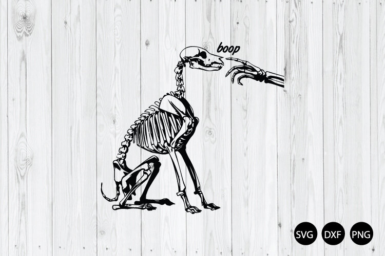 Dog Skeleton Boop SVG, Halloween SVG, Halloween SVG example image 1