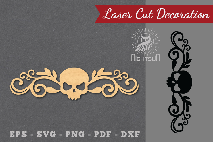Border Skull Laser Cut Decoration