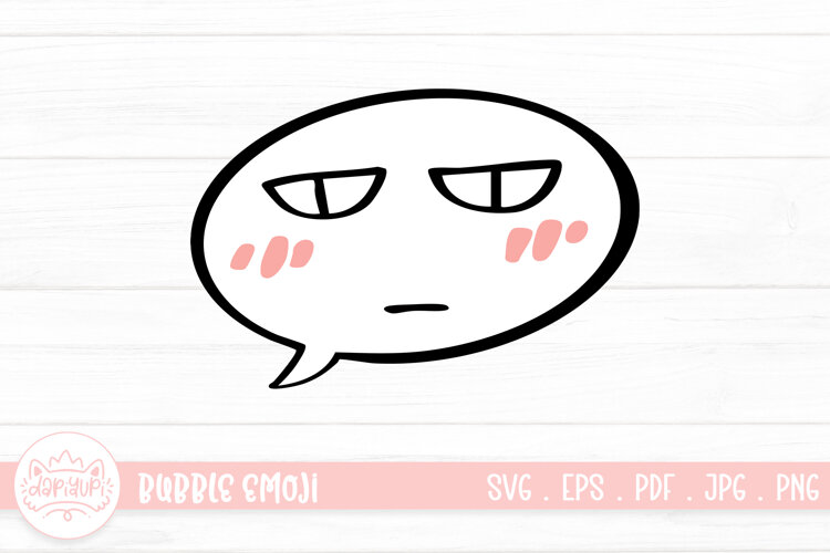 Bored Bubble Emoji Character Illustration example image 1