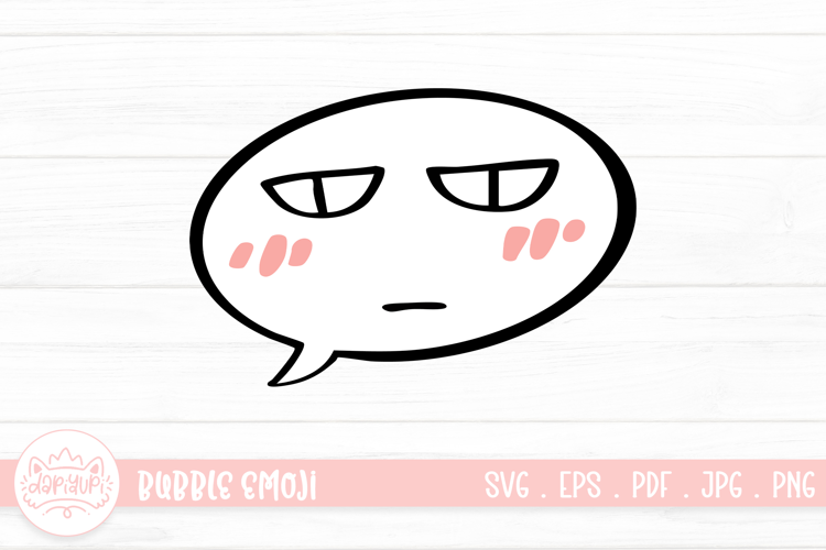 Bored Bubble Emoji Character Illustration