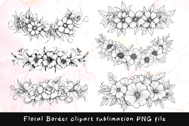 Floral Border Png Image 6
