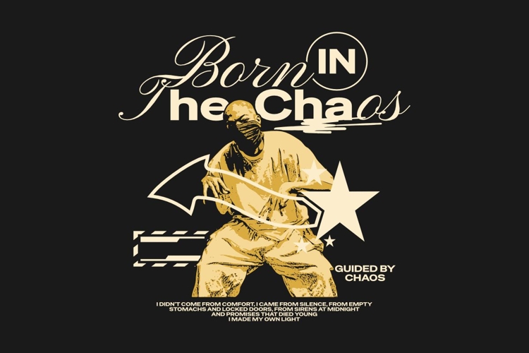 Chaos Urban Streetwear T-shirt Design