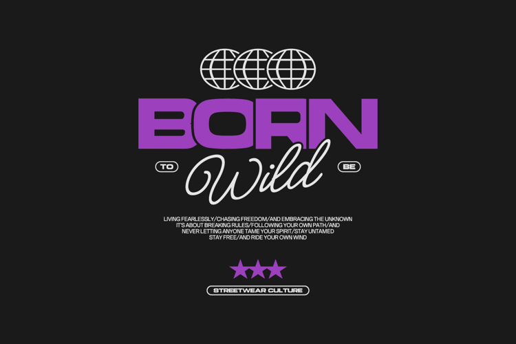 Born Urban Typography Streetwear T-shirt Design