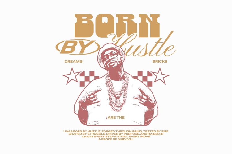 Hustle Tshirt Design Image 4