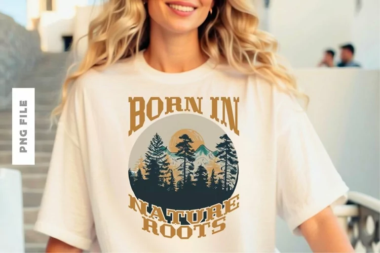 Born In Nature T shirt Design